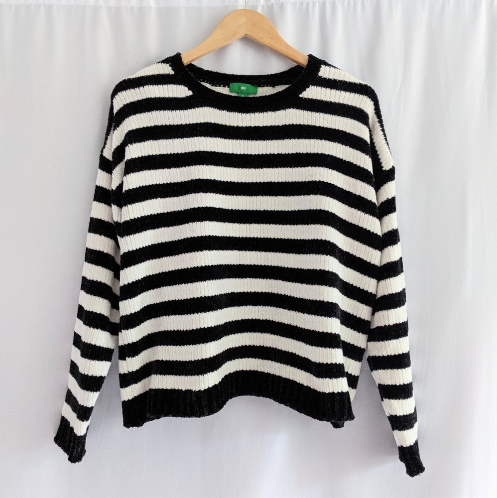 Dip Chenille Striped Knit Sweater NWT